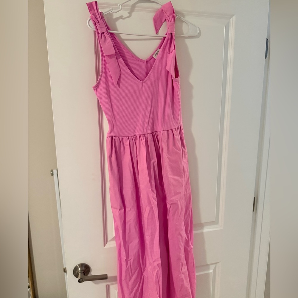J. Crew Pink Midi Dress